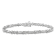 Sterling Silver 1.0ctw Diamond X-Link Tennis Bracelet