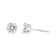14K White Gold 1 1/2ctw Lab Grown Diamond Solitaire Stud Earrings with Screwbacks