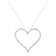 Sterling Silver 3.0ctw Round-Cut Diamond Open Heart Pendant w\chain(I-J
Color, I2-I3 Clarity) - 18"