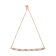14K Rose Gold Over Sterling Diamond Accent Marquise Shape and Heart
Links Bolo - Adjustable 6" to 9"