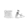 10K White Gold 1/2 Cttw Composite  Princess Diamond Square and Swirl
Stud Earrings