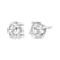 14K White Gold 3/4ctw Lab Grown Diamond 4-Prong Classic Stud Earrings