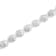 Sterling Silver Round Diamond Accent Floral Cluster and "X"
Link Bracelet