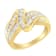 10K Yellow Gold 3/4ctw Channel Set Mixed Cut Diamond Bypass Ring (J-K
Color, I1-I2 Clarity)