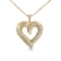 14K Yellow Gold Over Sterling Silver 3/4ctw Mixed Cut Diamond Open Heart
18" Pendant w\chain