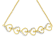 14K Yellow Gold Over Sterling Silver Diamond Accent Heart Link Bolo Bracelet