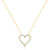 14K Yellow Gold Over Sterling Silver 2.0ctw Round Diamond Open Heart Necklace