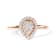 10K Rose Gold 3/8ctw Round-Cut Diamond Pear Promise Ring (I-J Color,
I2-I3 Clarity)