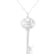 .925 Sterling Silver Diamond Accent Zodiac Key Pendant Necklace