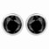 14K White Gold 4.0ctw Round Brilliant-Cut Black Diamond Bezel-Set Stud
Earrings with Screw Backs
