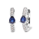 10K White Gold Pear Shaped Blue Sapphire and 1/10 Cttw Diamond Huggy
Hoop Earrings