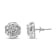 Sterling Silver 1/2ctw Round Diamond Cluster Openwork Floral Halo Stud Earrings