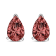 14K White Gold 1/2ctw Lab Grown Pink Pear Diamond 3 Prong Set Martini
Solitaire Stud Earrings