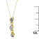14K White Gold Round Cut Diamond and Tanzanite Pendant w\chain(1.20ctw,
G-H Color, SI2-I1 Clarity)