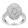 Sterling Silver 1.0ctw Mixed Cut Diamond Marquise-Shaped Cluster Ring
(I-J Color, I2-I3 Clarity)
