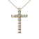 14K Yellow Gold 1 1/10 Cttw Prong-Set Round Brilliant Cut Diamond Cross
Pendant Necklace