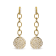 18K Yellow Gold Plated .925 Sterling Silver 1.0ctw Diamond Composite
Cluster Dangle Chain Earrings