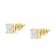 10K Yellow Gold 3/4ctw Invisible Set Princess-Cut Diamond Composite
Square Stud Earrings