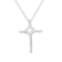 .925 Sterling Silver 1/4 cttw Lab-Grown Diamond Cross Pendant Necklace
(F-G Color, VS2-SI1 Clarity)