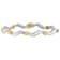 10K Two-Tone Gold 2.0ctw Baguette Cut Diamond Spiral Bracelet