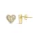 14K Yellow Gold Over Sterling Silver 1/2 Cttw Mixed Diamond Composite
Heart Shaped Stud Earring