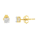 10K Yellow Gold Over Sterling Silver Diamond Stud Earring 1/4ctw