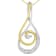 10K Two-Tone Gold Espira Round Diamond Spiral Pendant w\chain(1/6ctw,
J-K Color, I2-I3 Clarity)