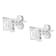 10K White Gold 1/2 Cttw Invisible Set Princess-Cut Diamond Stud Earrings
(H-I Color, SI2-I1 Clarity)