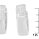 14K White Gold 1 1/8ctw Princess and Round Cut Diamond Huggie Earrings