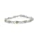 Sterling Silver 1.0ctw Diamond and Lab Created Green Heart-Shaped
Peridot Infinity Link Bracelet