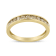 14K Yellow Gold Plated Sterling Silver 1/2 Ctw Round Diamond 11 Stone
Anniversary Band Ring