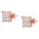 10K Rose Gold Over Sterling Silver Diamond Stud Earrings 3/4ctw