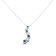 14K White Gold Round Treated Blue Diamond Pendant Necklace (1ctw, H-I
Color, I1-I2 Clarity)
