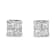 10K White Gold 1.0ctw Invisible Set Princess-Cut Diamond Composite
Square Shape Stud Earrings