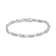 Rhodium Over Sterling Silver 2 1/4 Cttw Diamond Link Bracelet