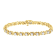 10K Yellow Gold Over Sterling Silver 1.0ctw Diamond Link Bracelet