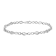 Sterling Silver Diamond Accent Alternating Infinity Shape and Pear Shape
Link Bracelet