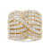 3.00ctw Diamond Eight-Row Bypass 10K Yellow Gold Ring