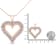 2.00ctw Diamond Heart 14K Rose Gold Over Sterling Silver Pendant
Necklace with 18" Chain
