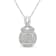 0.33ctw Diamond Ribbon and Circle Cluster Sterling Silver Necklace