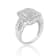 Sterling Silver 1.0ctw Round and Baguette Diamond Elongated Cocktail
Ring (H-I Color, I2-I3 Clarity)
