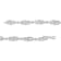 Sterling Silver Prong Set Diamond Accent Infinity Weave Link Bracelet