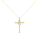 Diamond-Accented Spiral & Cross 10K Yellow & White Gold Pendant
Necklace with 18" Chain