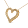 10K Yellow Gold Over Sterling Silver 1/2ctw Champagne Diamond Miracle
Plate Heart Necklace