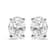 14K White Gold 2.0ctw Lab Grown Oval Diamond Solitaire Stud Earring (F-G
Color, VS1-VS2 Clarity)