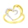 14KT Yellow Gold 1/10 ctw. Diamond Heart Shape Ring (K-L, I1-I2) - Size 7