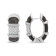 18K White Gold Over Sterling Silver Clear Graphite Grey Enamel 5/8ctw
Diamond Huggies