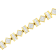 14K Yellow Gold 7.50ctw Princess and Baguette Diamond Modern Link Bracelet