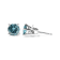 14K White Gold 1/2 Cttw Aqua Blue Diamond Screw-Back 4-Prong Classic
Stud Earrings