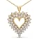 14K Yellow Gold Over Sterling Silver 4.0ctw Diamond Heart 18"
Pendant Chain